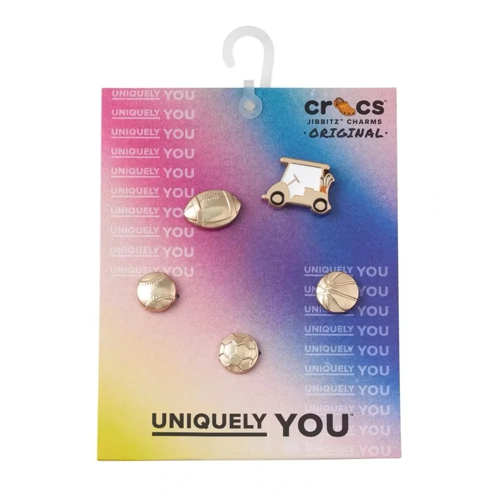 Crocs All Gold Sports Jibbitz Set - 5 Pack—NWT